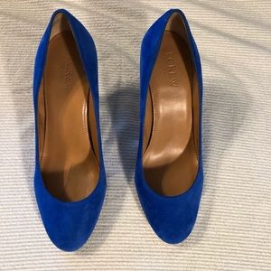 EUC J Crew Blue Suede Pumps